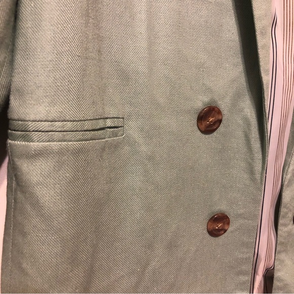 One by Chapter One Linen Open Front Blazer with Striped Lining - Picture 3 of 15